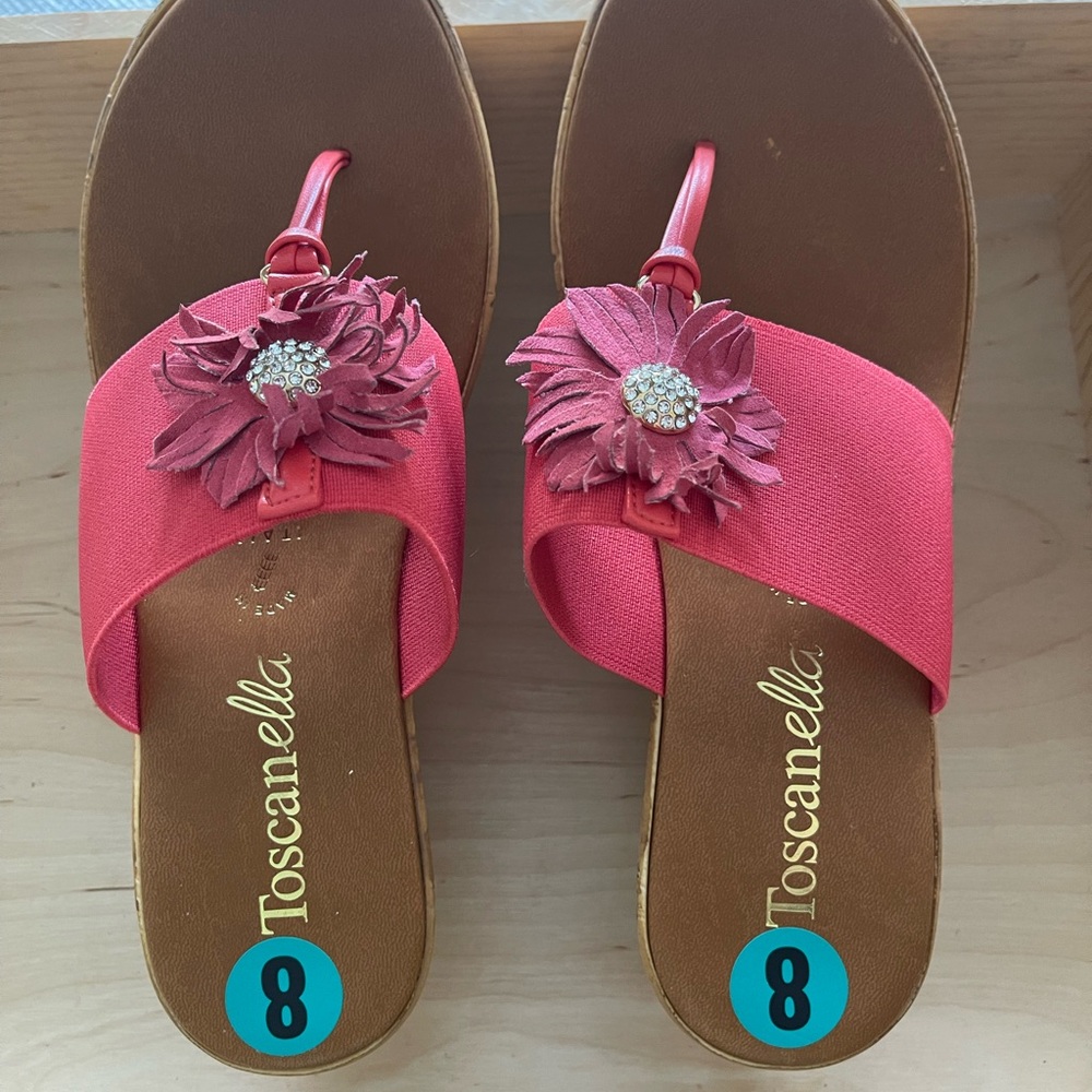 Toscanella Pink Floral Women's Sandals